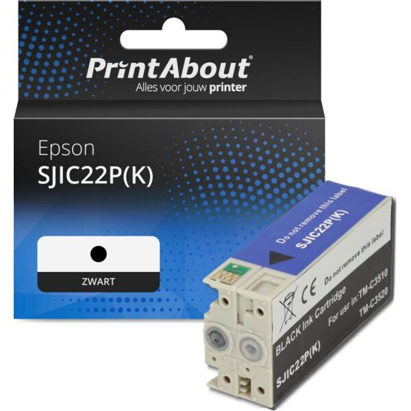 Huismerk Epson SJIC22P(K) Inktcartridge Zwart