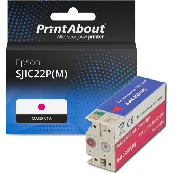 Huismerk Epson SJIC22P(M) Inktcartridge Magenta