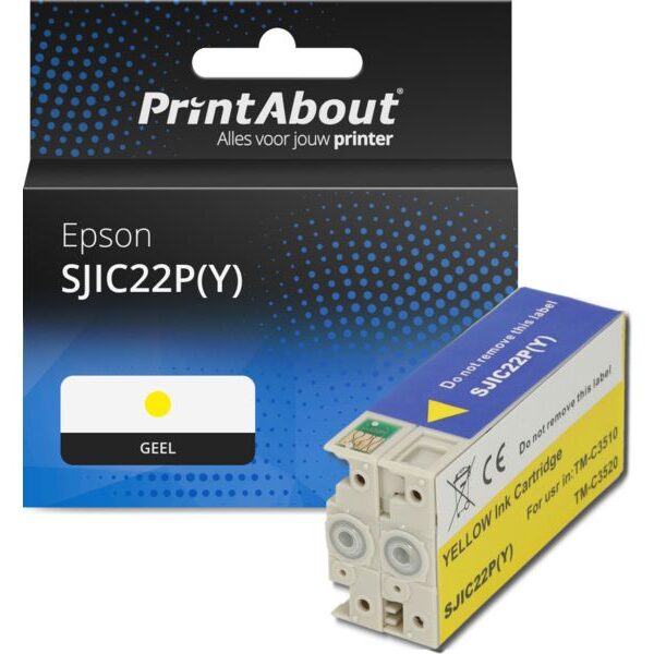 Huismerk Epson SJIC22P(Y) Inktcartridge Geel