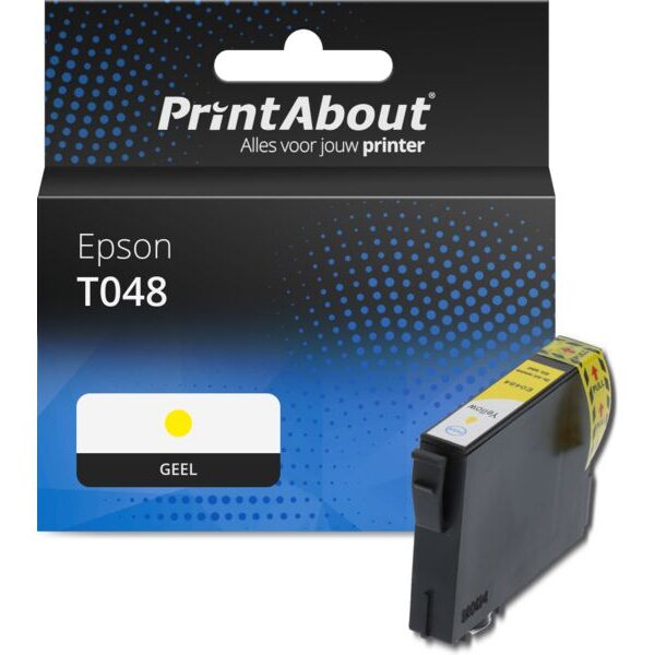 Huismerk Epson T0484 (C13T048440) Inktcartridge Geel