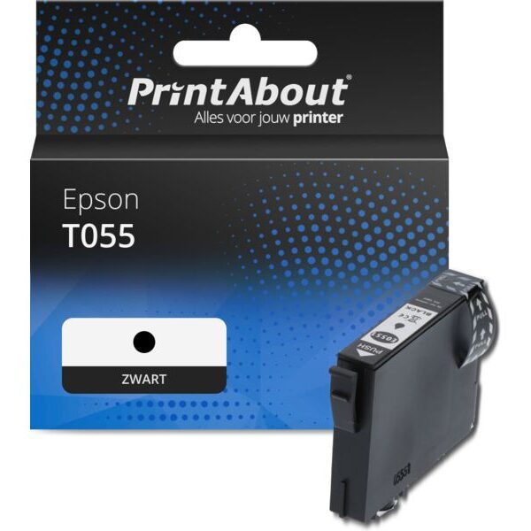 Huismerk Epson T055 (C13T055140) Inktcartridge Zwart
