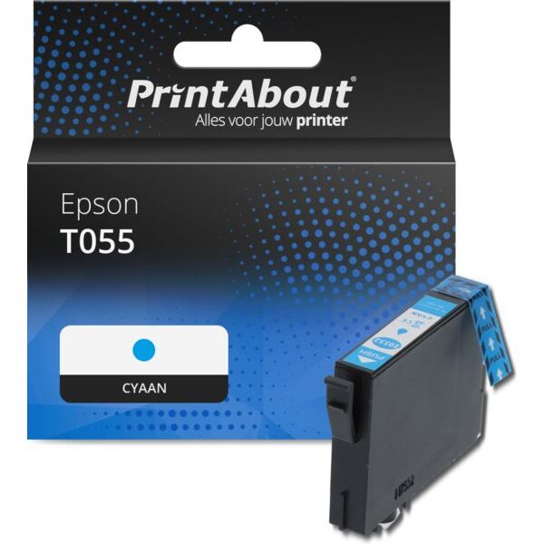Huismerk Epson T055 (C13T055240) Inktcartridge Cyaan