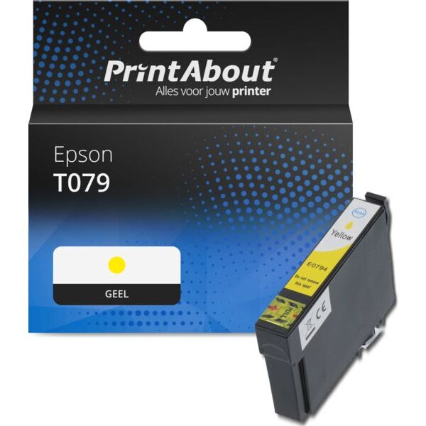 Huismerk Epson T079 (C13T07944010) Inktcartridge Geel