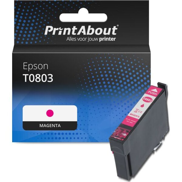 Huismerk Epson T0803 Inktcartridge Magenta