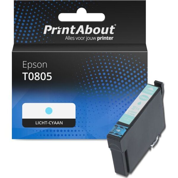 Huismerk Epson T0805 Inktcartridge Licht-cyaan