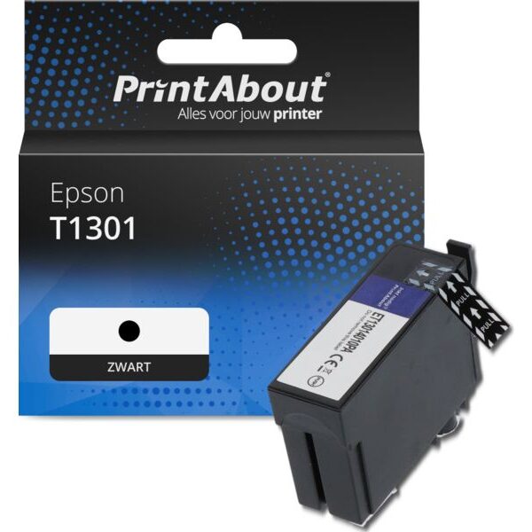 Huismerk Epson T1301 Inktcartridge Zwart Hoge capaciteit