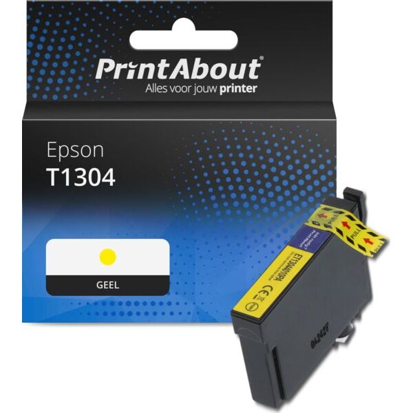 Huismerk Epson T1304 Inktcartridge Geel Hoge capaciteit