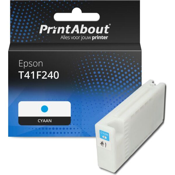 Huismerk Epson T41F240 Inktcartridge Cyaan Hoge capaciteit