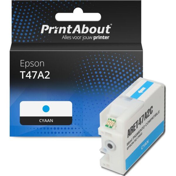 Huismerk Epson T47A2 Inktcartridge Cyaan