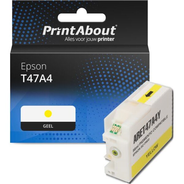 Huismerk Epson T47A4 Inktcartridge Geel