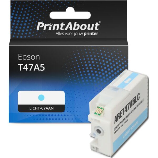 Huismerk Epson T47A5 Inktcartridge Licht-cyaan