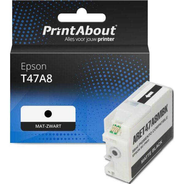 Huismerk Epson T47A8 Inktcartridge Mat-zwart