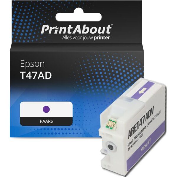 Huismerk Epson T47AD Inktcartridge Paars