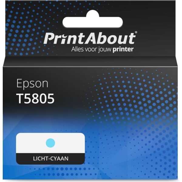 Huismerk Epson T5805 Inktcartridge Licht-cyaan