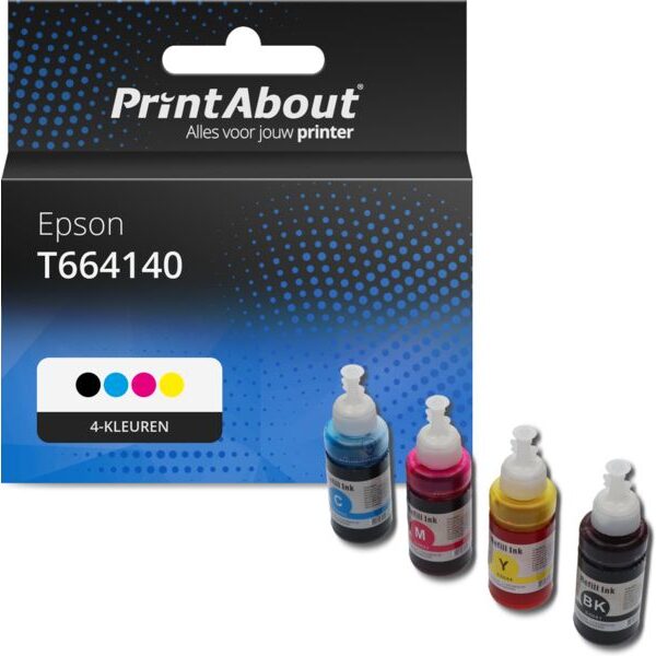 Huismerk Epson T664140 Inktcartridge 4-kleuren Multipack
