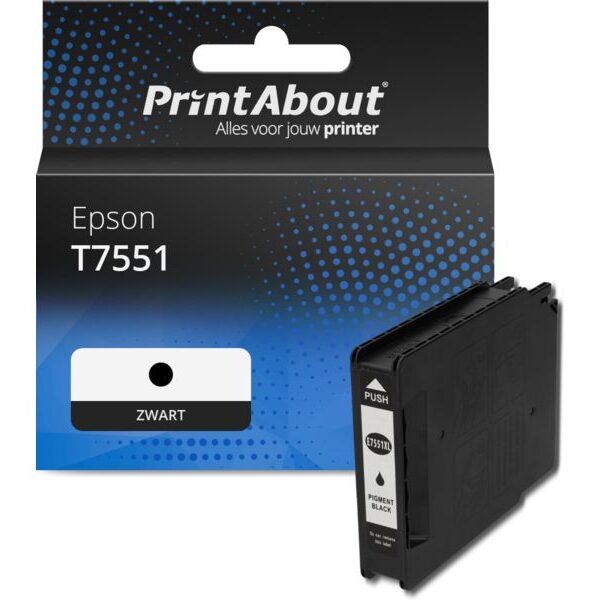 Huismerk Epson T7551 Inktcartridge Zwart