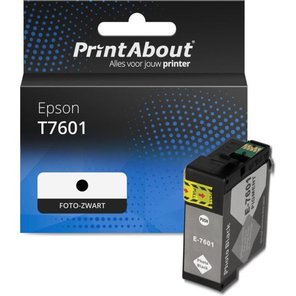 Huismerk Epson T7601 Inktcartridge Foto-zwart