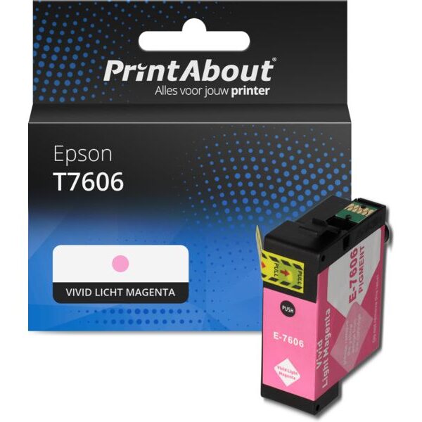 Huismerk Epson T7606 Inktcartridge Vivid licht magenta