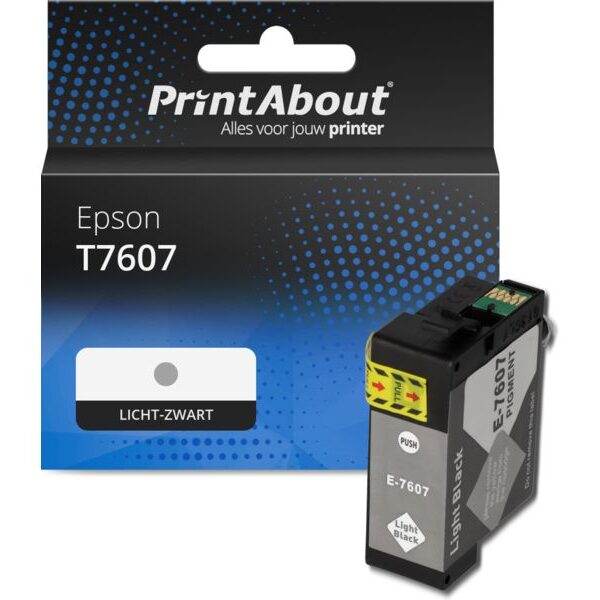 Huismerk Epson T7607 Inktcartridge Licht-zwart