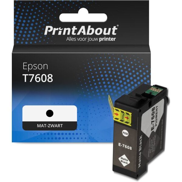 Huismerk Epson T7608 Inktcartridge Mat-zwart