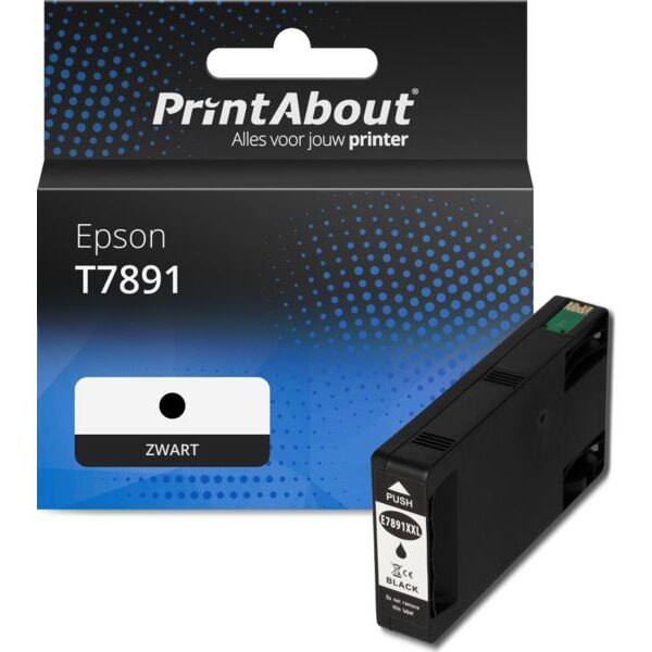 Huismerk Epson T7891 Inktcartridge Zwart