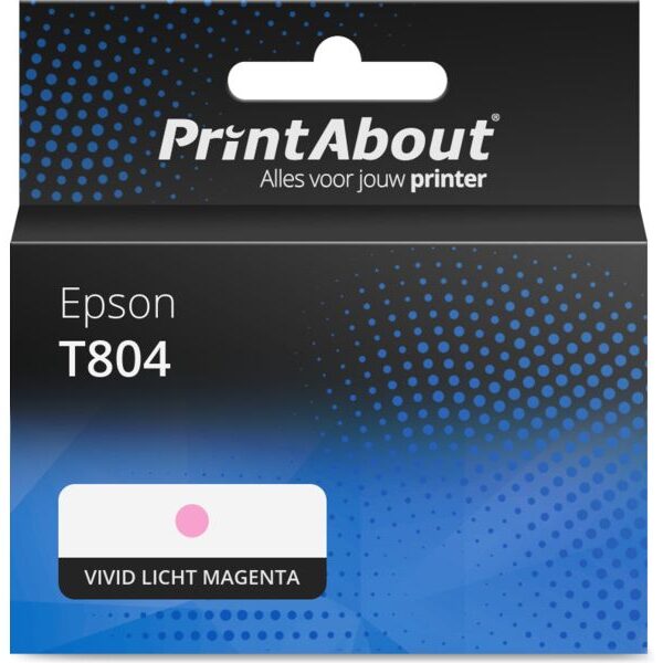 Huismerk Epson T804 (C13T804600) Inktcartridge Vivid licht magenta