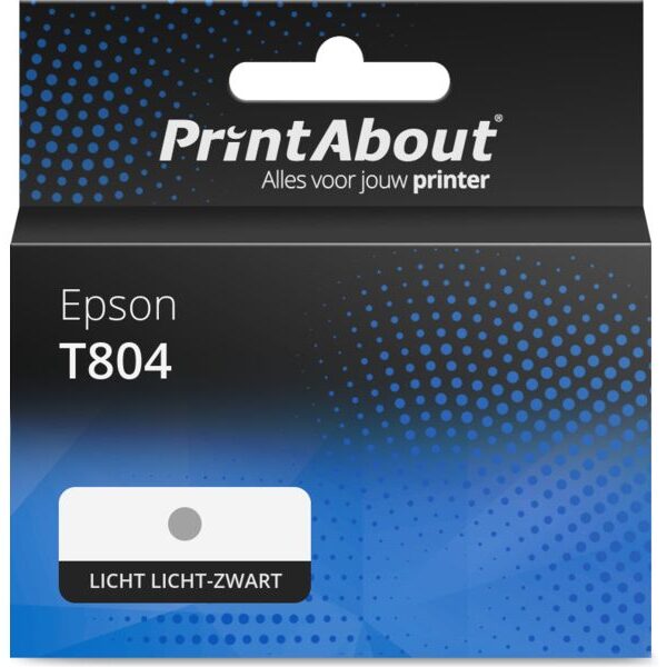 Huismerk Epson T804 (C13T804900) Inktcartridge Licht licht-zwart
