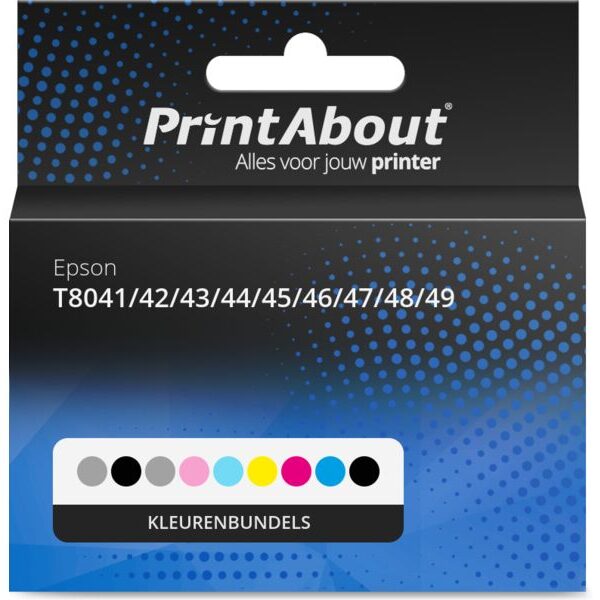 Huismerk Epson T8041/42/43/44/45/46/47/48/49 Inktcartridge Kleurenbundels Multipack