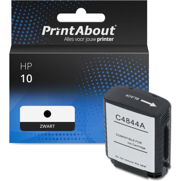 Huismerk HP 10 (C4844A) Inktcartridge Zwart