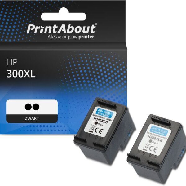 Huismerk HP 300XL (D8J43AE) Inktcartridge Zwart Multipack 2-pack Hoge capaciteit