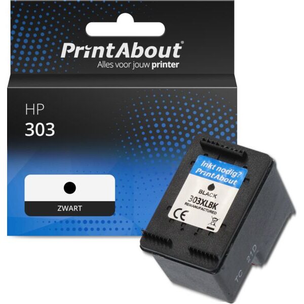 Huismerk HP 303 (T6N02AE) Inktcartridge Zwart
