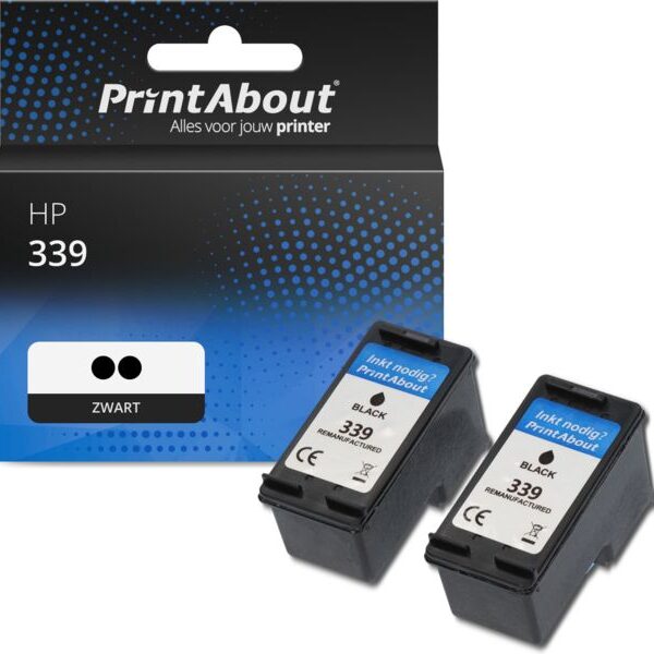 Huismerk HP 339 (C9504EE) Inktcartridge 2x Zwart - Multipack