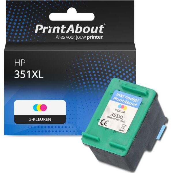 Huismerk HP 351XL (CB338EE) Inktcartridge 3-kleuren Hoge capaciteit