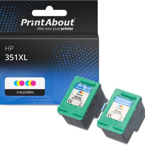 Huismerk HP 351XL (CB338EE) Inktcartridge 3-kleuren Multipack Hoge capaciteit