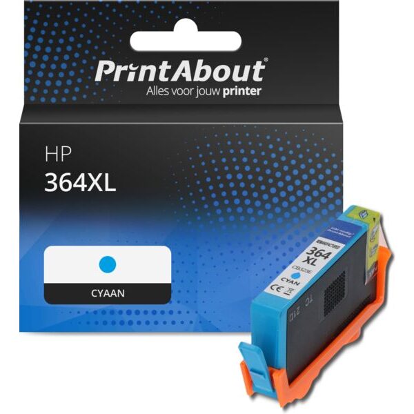 Huismerk HP 364XL (CB323EE) Inktcartridge Cyaan Hoge capaciteit