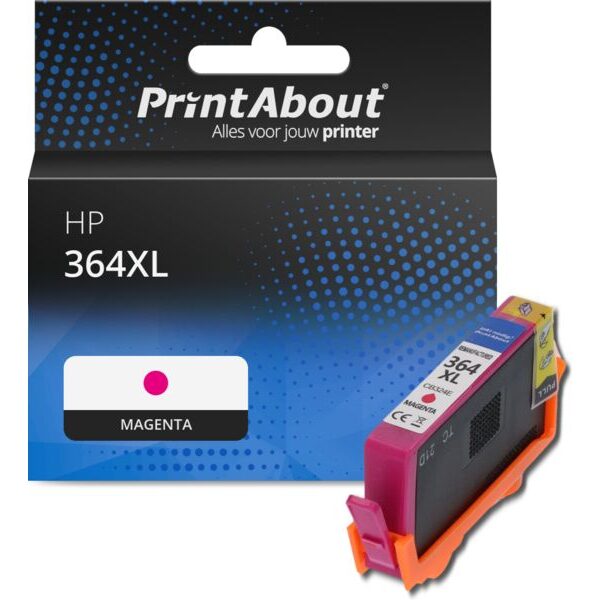 Huismerk HP 364XL (CB324EE) Inktcartridge Magenta Hoge capaciteit