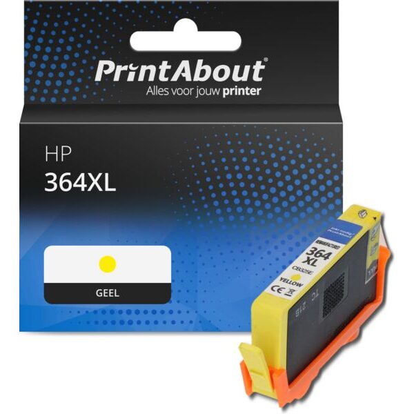 Huismerk HP 364XL (CB325EE) Inktcartridge Geel Hoge capaciteit