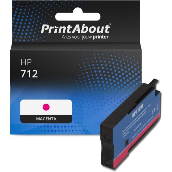 Huismerk HP 712 (3ED68A) Inktcartridge Magenta