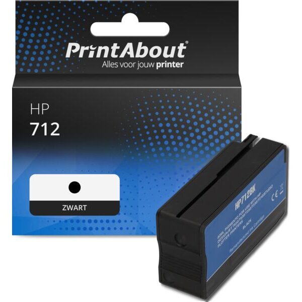 Huismerk HP 712 (3ED70A) Inktcartridge Zwart