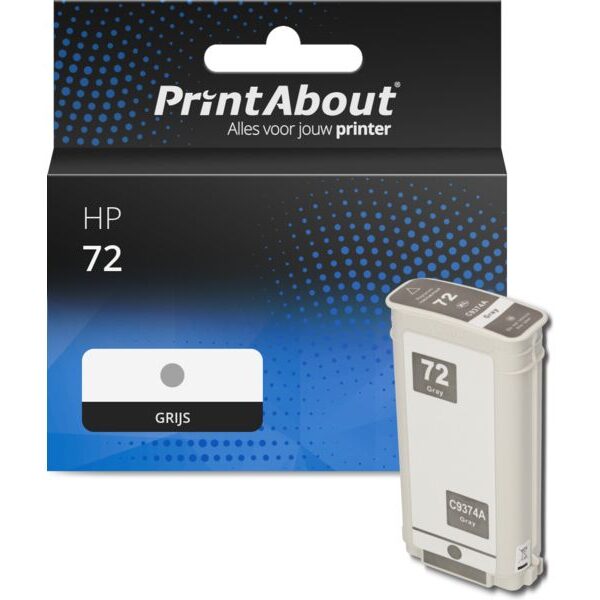Huismerk HP 72 (C9374A) Inktcartridge Grijs