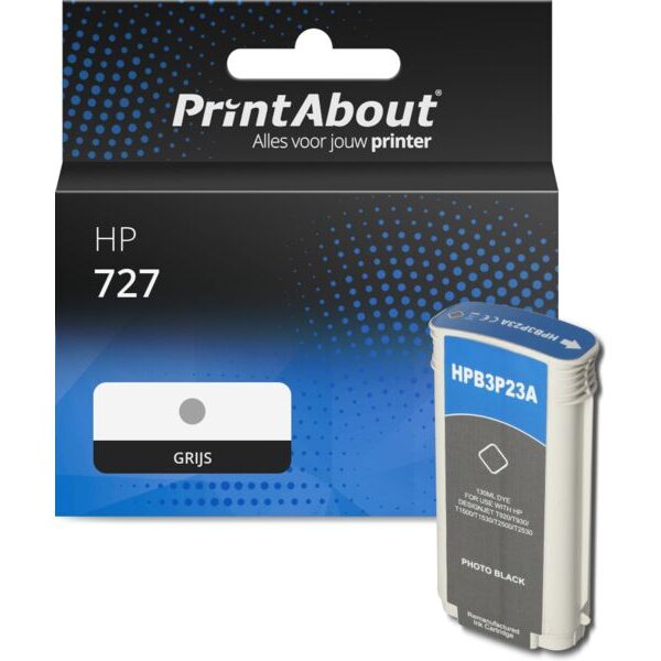 Huismerk HP 727 (B3P24A) Inktcartridge Grijs Hoge capaciteit
