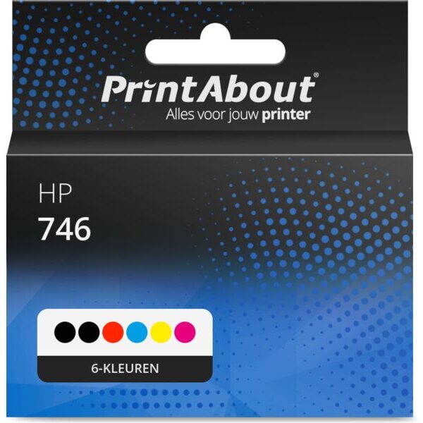 Huismerk HP 746 (P2V78/79/80/81/82/83A) Inktcartridge 6-kleuren Multipack