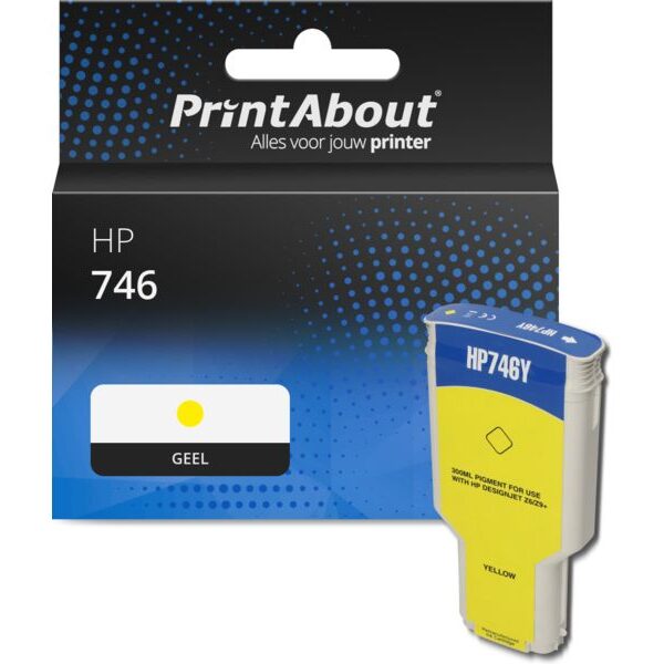 Huismerk HP 746 (P2V79A) Inktcartridge Geel