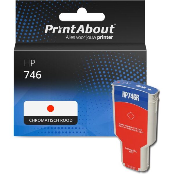 Huismerk HP 746 (P2V81A) Inktcartridge Chromatisch rood