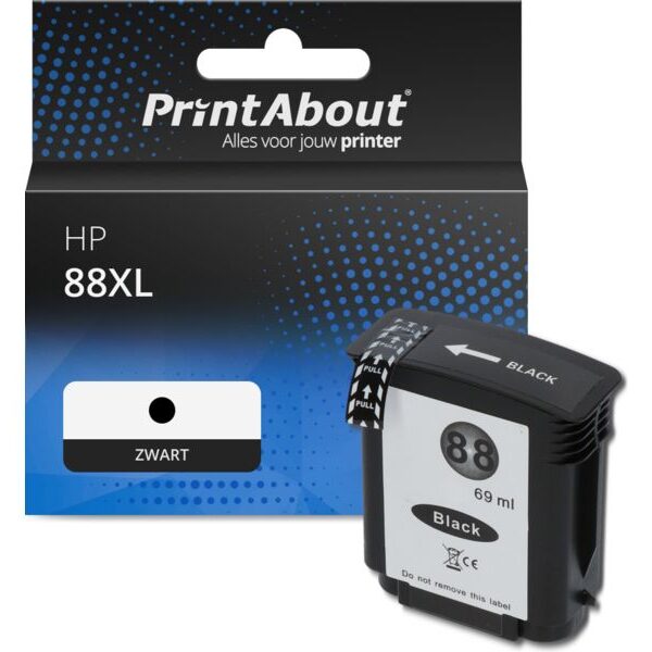 Huismerk HP 88XL (C9396AE) Inktcartridge Zwart Hoge capaciteit