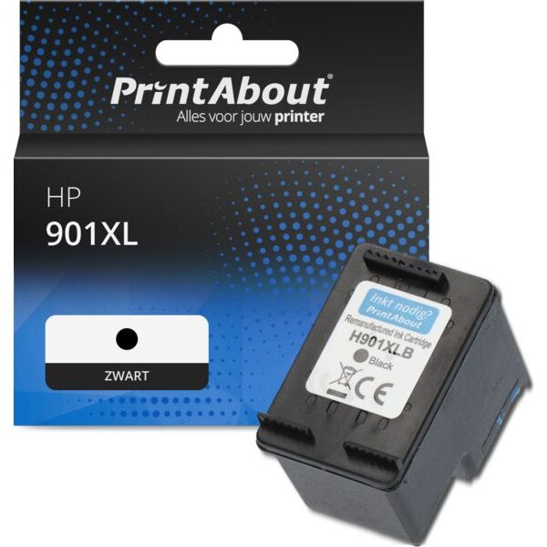 Huismerk HP 901XL (CC654AE) Inktcartridge Zwart Hoge capaciteit