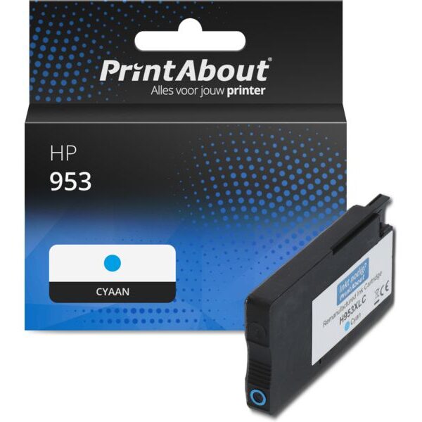Huismerk HP 953 (F6U12AE) Inktcartridge Cyaan