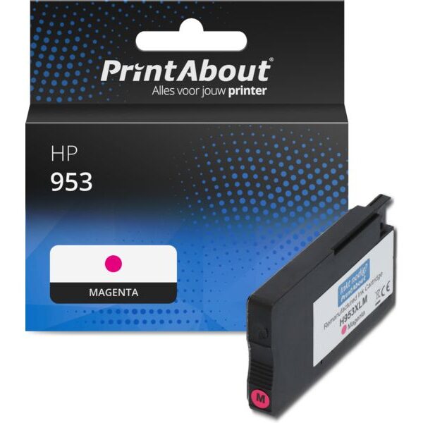 Huismerk HP 953 (F6U13AE) Inktcartridge Magenta