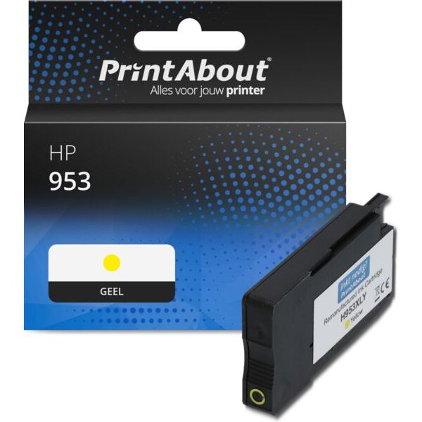 Huismerk HP 953 (F6U14AE) Inktcartridge Geel