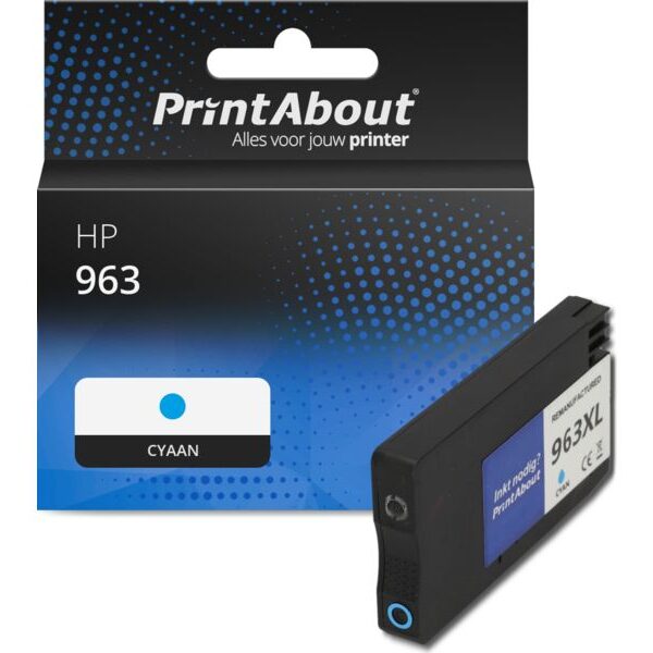 Huismerk HP 963 (3JA23AE) Inktcartridge Cyaan